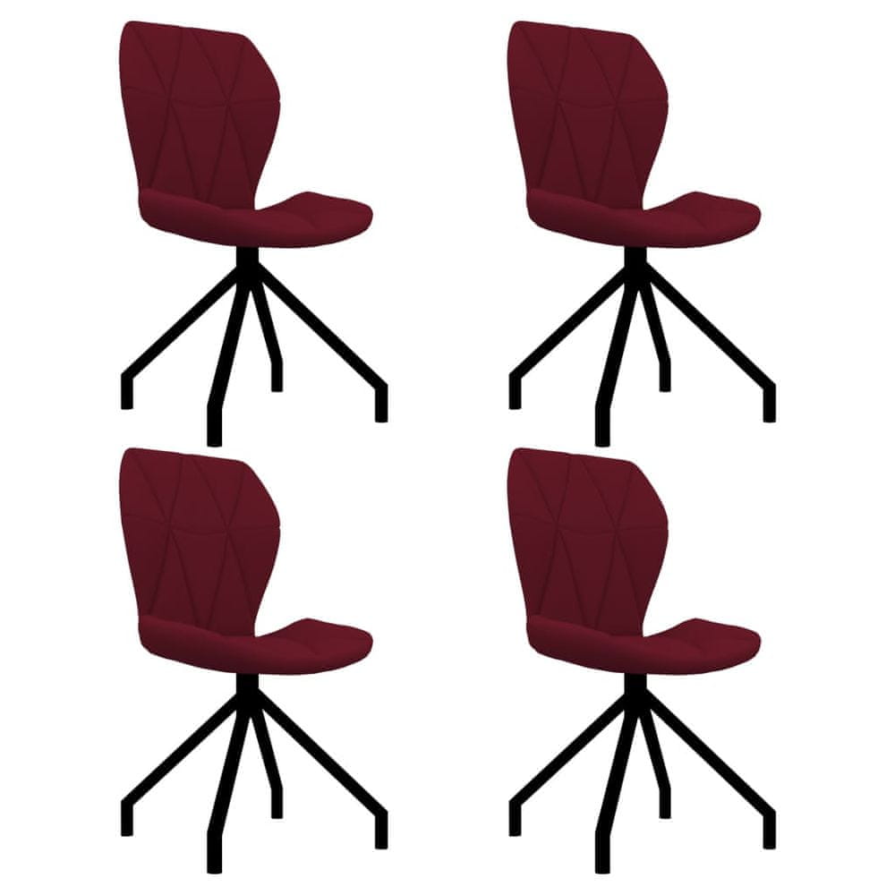Petromila vidaXL Jedálenské stoličky 4 ks červené umelá koža